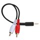 thumbnail image 2 of Paquete de 2 cables de audio EBOOT de 15 cm y 3,5 mm macho a 2 RCA macho, 2 of 4