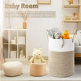 thumbnail image 3 of Laundry Basket,Woven Cotton Rope Laundry Hamper,60L for Decorative Storage of Dirty Clothes,Toys and Blankets in Bathroom,Baby Room and Living Room, 3 of 6