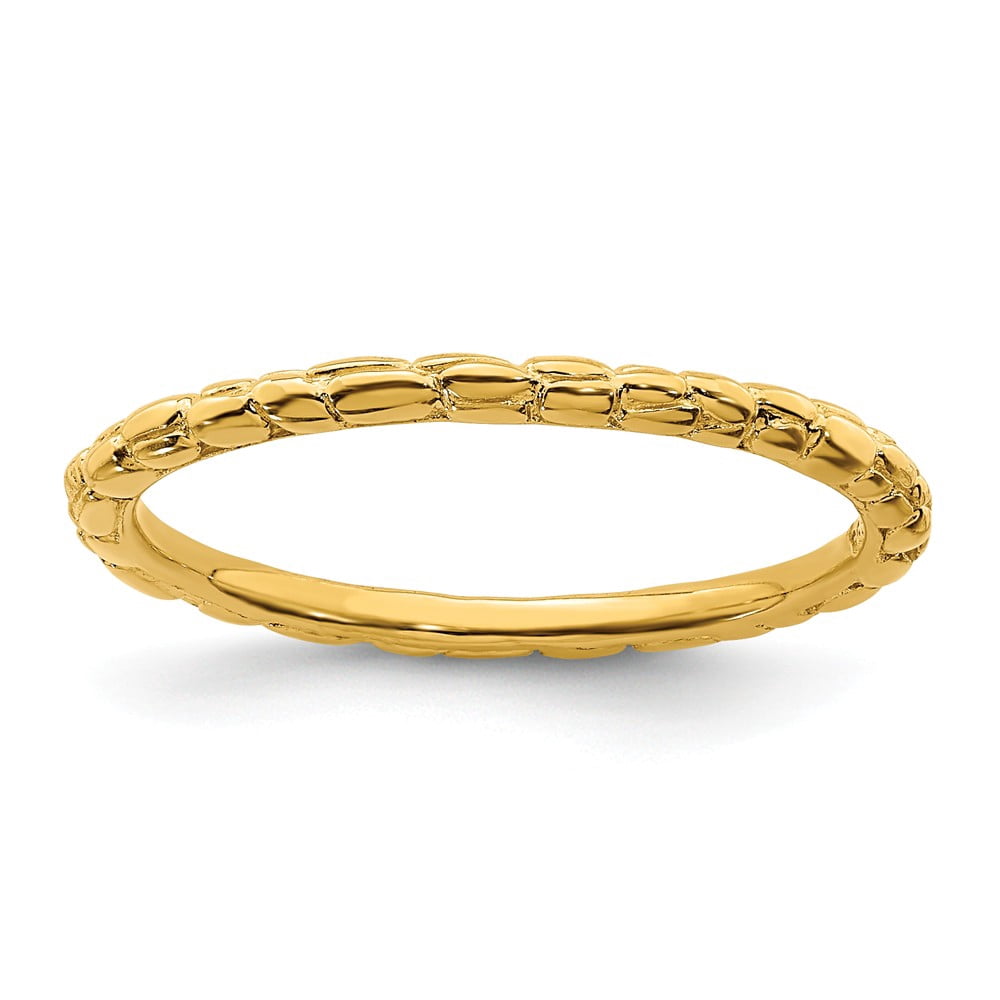 Sterling Silver Gold-Plated Twisted Ring