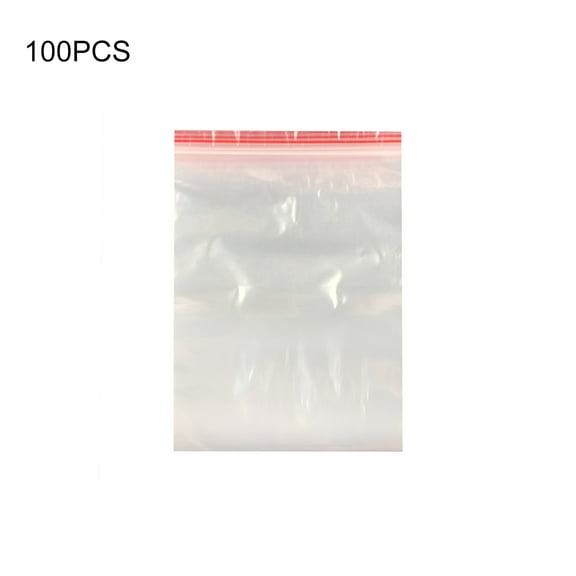 NUZYZ 100Pcs Dustproof PE Reclosable Jewelry Rings Snacks Coins Business Plastic Bags