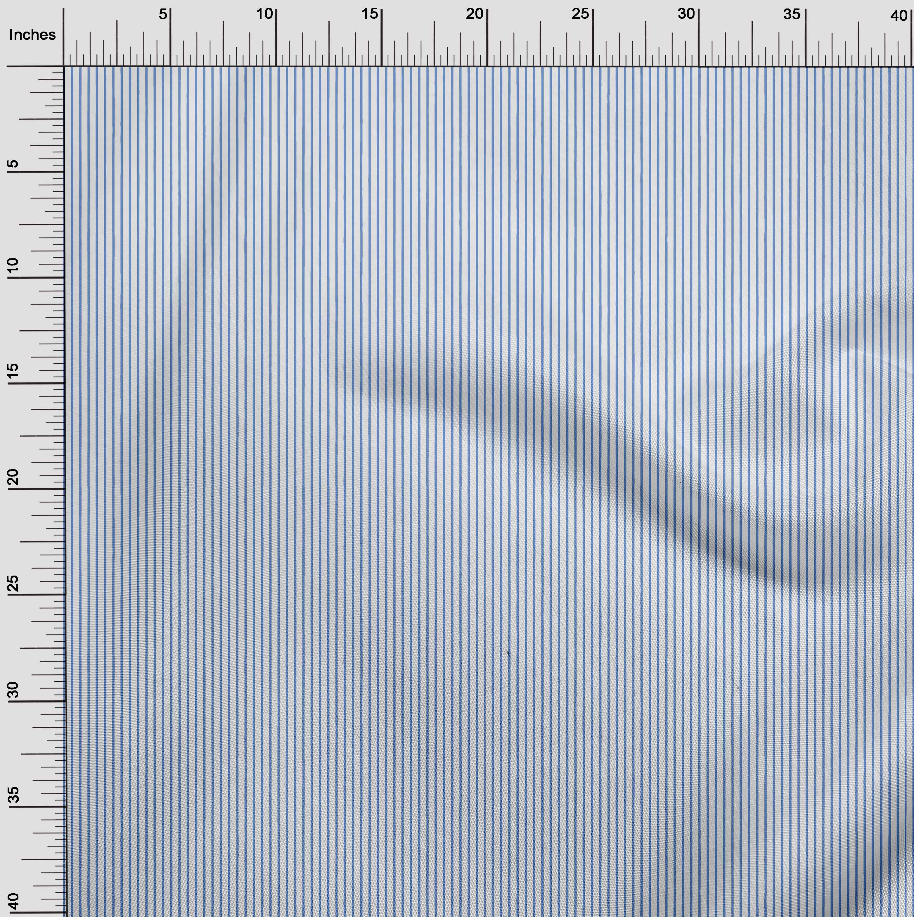 oneOone Cotton Silk Light Blue Fabric Stripes Fabric For Sewing Printed Craft Fabric By The Yard 42 Inch Wide