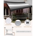thumbnail image 5 of Sun Shade Sail 6.5x10Ft Black White Ombre Stripe Uv Block Sunshade Canopy Outdoor Shade Cover Rectangle Shade Cloth For Patio Garden Yard Deck Pergola, 5 of 6