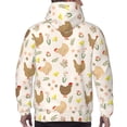 thumbnail image 7 of Honeii Chicken Family Pattern Mens Hoodies Men's Loose Sleeve Sweatshirt,Pullover Hooded Sweatshirt for Men,Essentials Hoodie-Small, 7 of 7
