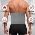 thumbnail image 5 of QRIC Men's Waist Trainer Sauna Workout Waist Trimmer Seamless Compression Waist Band for Weight Loss Sauna Slimming Waist Band Cincher for Running, Gym, Sports, Workout, 5 of 6