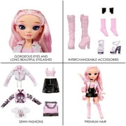 Rainbow High Rainbow Vision Royal Three K-pop – Minnie Choi (Pink Lavender) Fashion Doll. 2 Designer Outfits to Mix & Match w/ Microphone Headset & Band Merch Playset, Gift for Kids 6-12