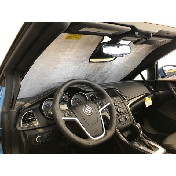 HeatShield, The Original Windshield Sun Shade, Custom-Fit for Buick Cascada Convertible 2016, 2017, 2018, 2019, Silver Series