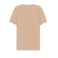 thumbnail image 5 of Big Girls Short Sleeve T Shirt Child Solid Color Tee Shirts V Neck Button down Shirts Summer Savings Clearance 2025, 5 of 5