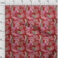 thumbnail image 3 of oneOone Velvet Red Fabric Tropical Leaf Fabric For Sewing Printed Craft Fabric By The Yard 58 Inch Wide, 3 of 5