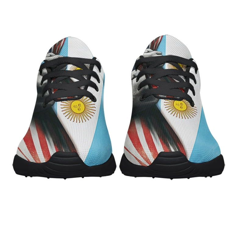 Argentina Vs American flag Shoes Sneakers for Women Men Black Size 13 -  Walmart.com