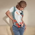 thumbnail image 3 of Balery Cockatoo Red Berries Body de cuello redondo de manga corta para mujer Tops de manga corta Tops básicos-X-Large, 3 of 7