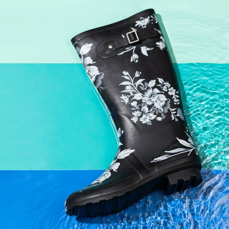 NORTY Womens Knee High 13 inch Female Rain Boots Size 9 Walmart