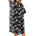 thumbnail image 2 of DISNIMO Skull Owl Moon Print Women's Swimsuit Coveups Kimono Cardigan Summer Beach Cover Up Casual Loose Long Bikini Coverup, 2 of 6