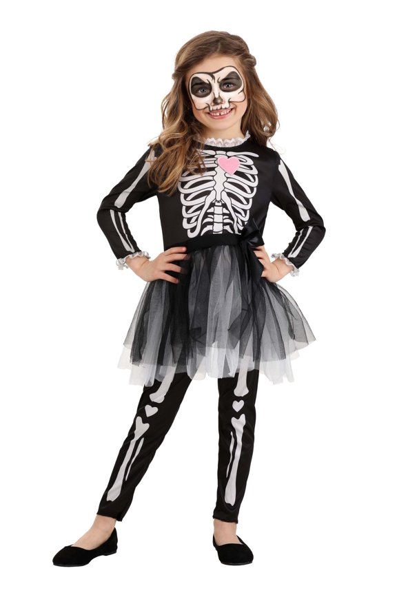 Kid's Skeleton Dress Costume
