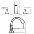 thumbnail image 7 of JERFIT Widespread Bathroom Faucet 8 inch Centers, Matte Black 2-Handle Vanity Sink Faucet with Pop-Up Drain and Stainless Steel Construction, 7 of 7