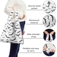 thumbnail image 5 of 5 Pack Foldable Shopping Bag,Black Halloween Bats Reusable Grocery Bags with Pockets,Large Reusable Tote Bags with Handles Waterproof & Lightweight, 5 of 6