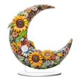 thumbnail image 4 of Letrero de mesa acrílico decorativo con patrón colorido plano 2D y soporte Patrón de girasol, 4 of 9