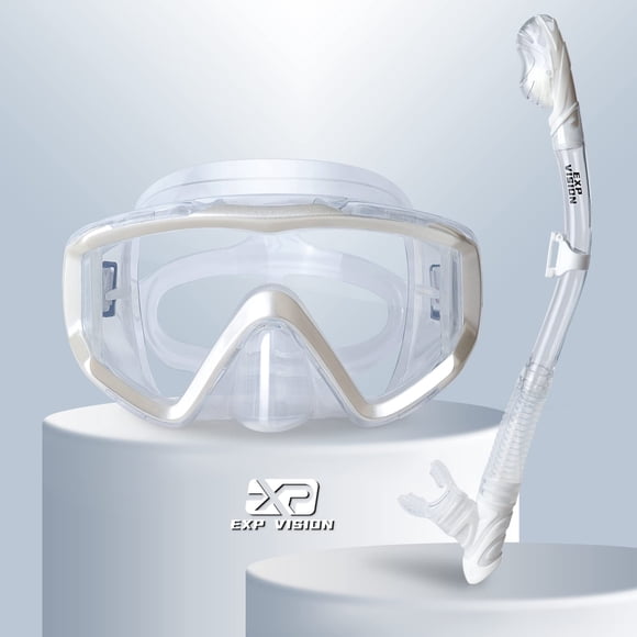 Set de Snorkel EXP VISION Pano 3 Ventanas Adulto Blanco Perla
