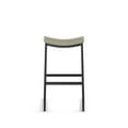 thumbnail image 4 of Amisco David 26 In. Counter Stool - Greige Faux Leather / Black Metal, 4 of 9