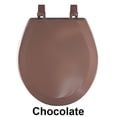 thumbnail image 1 of Fantasia 17 Inch Chocolate Standard Wood Toilet Seat, 1 of 2