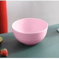 thumbnail image 1 of Nvzi Household Wheat Straw Children's Rice Soup Bowl Anti-fall Dormitory Instant Noodle Bowl Student Plastic Small Bowl Salad Bowl（Pink，15cm）, 1 of 5