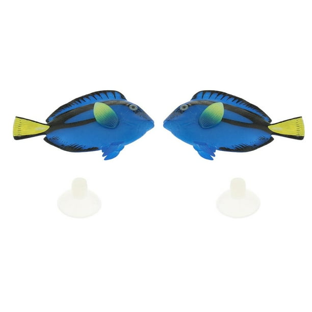 Acuario Decoración Manual Ornamento Silicona Planta Pecera Decoración , Azul Colco Pez de simulación luminosa