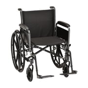 20 Inch Steel Wheelchair w/ Full Arms & Footrests - 1 Each / Each - 5201S