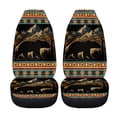 thumbnail image 5 of FOR U DESIGNS Bear Mountian Geometric Pattern Seat Covers for Cars Breathable 2 Pcs Front Seats Only Lightweight Universal Bucket Seat Covers Protector Fit for Automotive Truck SUV, 5 of 7