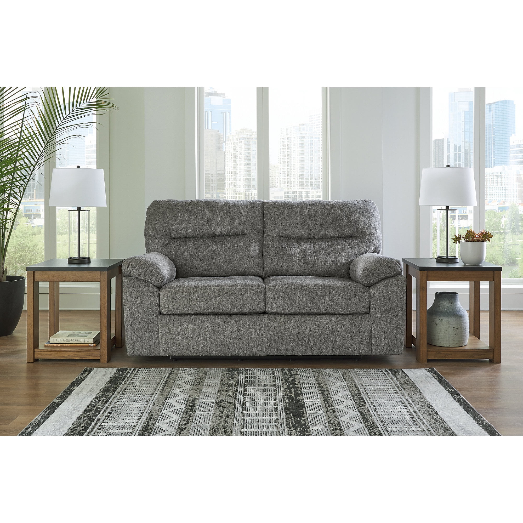 Signature Design by Ashley Bindura Mineral Glider Loveseat