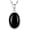 black onyx, variant on 14x10MM Genuine Moonstone/Black Onyx Necklace for Women 925 Sterling Silver Oval Real Gemstone Pendant Necklace Jewelry for Her Mom Wife