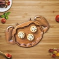 thumbnail image 1 of Bandeja de madera | Tabla de embutidos, plato de sushi y fruta, madera de nogal, 11"x6.7" | Bandeja de postres, rústico marrón, duradero, fácil de limpiar, decoración única para la mesa de, 1 of 6