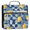thumbnail image 5 of FORMRS Zipper Binder with Shoulder Strap 2-inch Ring 500 Sheet Capacity File Bag, Retro Plaid Lemon, 5 of 5