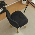 thumbnail image 6 of Ktaxon  Armless Office Chair Swivel Study Chair Adjustable Desk Chair with Wheels and Lumbar Pillow for Conference and Home Black, 6 of 8