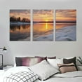thumbnail image 3 of Nawypu  Canvas Wall Art Prints Scenic winter landscape lake sunset at evening time Finland Stretched & Framed Large Size Painting Poster Artwork Home Decor Ready to Hang 12''x16''X3 Panels, 3 of 4