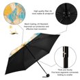 thumbnail image 4 of Orange Blue Mosaic Umbrellas for Sun Auto Open Close UV50+ Waterproof 5-Fold Compact Fiberglass Frame, 4 of 6