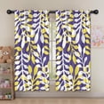 thumbnail image 5 of Blackout Kids Curtains,Purple Leaf Pattern Childrens Insulated Curtains Set Of 2,Bedroom Essentials,Toddler Room Decor 52x63in(132x160cm), 5 of 5