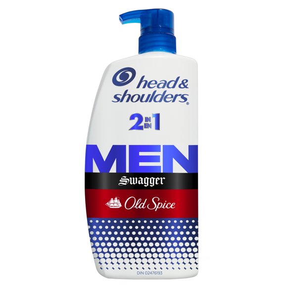 Head and Shoulders Mens 2 in 1 Dandruff Shampoo and Conditioner, Anti-Dandruff Treatment, Old Spice Swagger for Daily Use, Paraben Free, 835ML