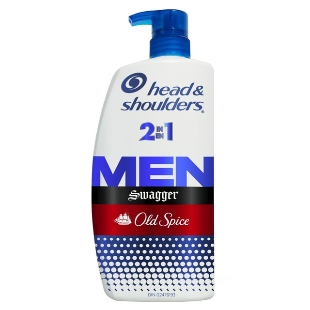 Head and Shoulders Mens 2 in 1 Dandruff Shampoo and Conditioner, Anti-Dandruff Treatment, Old Spice Swagger for Daily Use, Paraben Free, 835ML