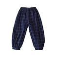 thumbnail image 4 of LZHGirlshop Uniform Pants for Boys Girls Casual Stripe Printed with Pocket Elastic Waist Sweatpants Trousers Pajama Pants,1PC Blue+1PC Gray+1PC White,12M, 4 of 8