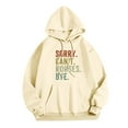 thumbnail image 3 of Sorry Can't Horses Bye Hoodies for Women Fall Winter Long Sleeve Graphic Hooded Sweatshirt with Pockets Pullover Tops, 3 of 6