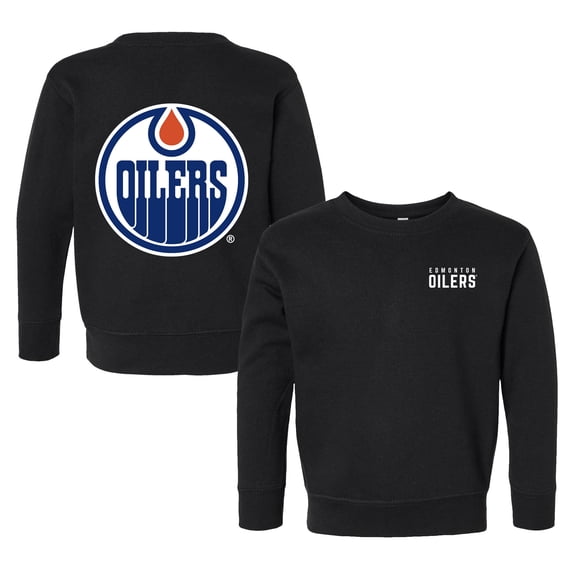 Toddler Chad & Jake Black Edmonton Oilers Pullover Sweatshirt