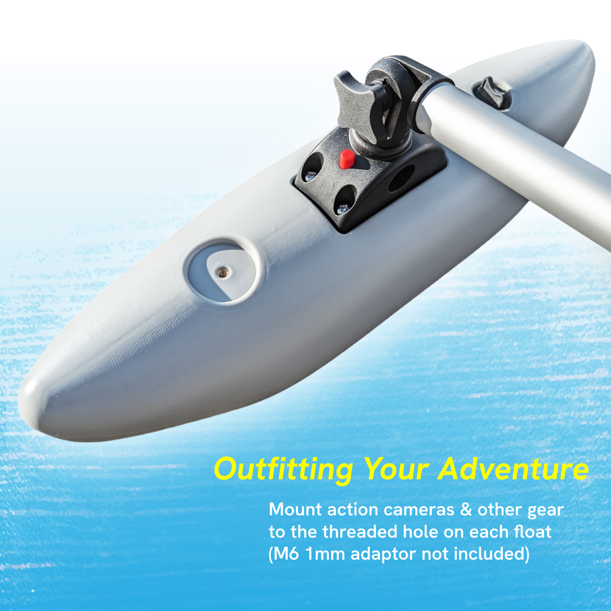 Pactrade Marine Kayak Outriggers/Stabilizers System - HDPE Canoe/Kayak Stabilizers for Fishing, Paddling, and More | Stand-up Assistance | Avoid Capsizing