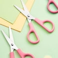 thumbnail image 4 of Safety Scissors Stainless Steel Blunt Tip Scissors with Protective Cover for Classroom Art Activities Daily Use, Pink, Ccwuwei, 4 of 6
