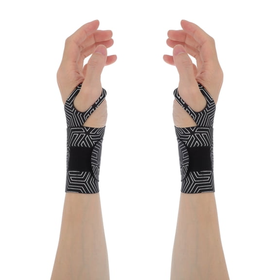 Unique Bargains 1 Pair Lightweight Wristbands 13.58"x3.23" Wristbands for Sport Black