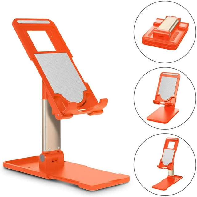 Support de Téléphone Cellulaire Ajustable pour Bureau, Supports Pliables pour Tablette Support de Téléphone Intelligent Portable Compatible avec Samsung Galaxy iPad Mini iPhone 11 X Xr TP Max Téléphone Intelligent Kindle Tablettes