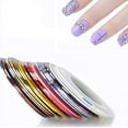 thumbnail image 2 of 10PCS (Mix Color) Striping Tape Line Nail Art Decoration Sticker DIY Nail Accessory For Women and Girl Makeup, 2 of 3