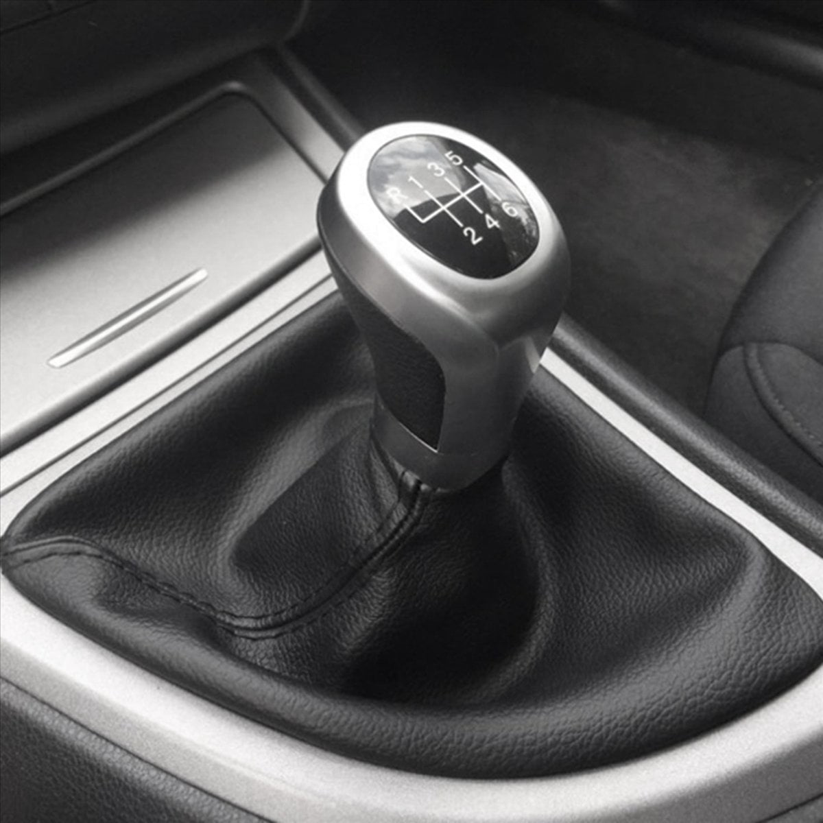 2X 6 Speed Manual Gear Shift Knob Shifter Lever Boot Cover for 1 Series E81 E87 E87Lci E88 E82