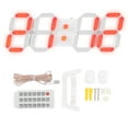 thumbnail image 2 of RELOJ DE PARED LED, 5 Fecha de Brillo Fecha de Temperatura Pantalla RELOJ Para La Pared del Dormitorio de la Cocina Casa de la Oficina, 2 of 7
