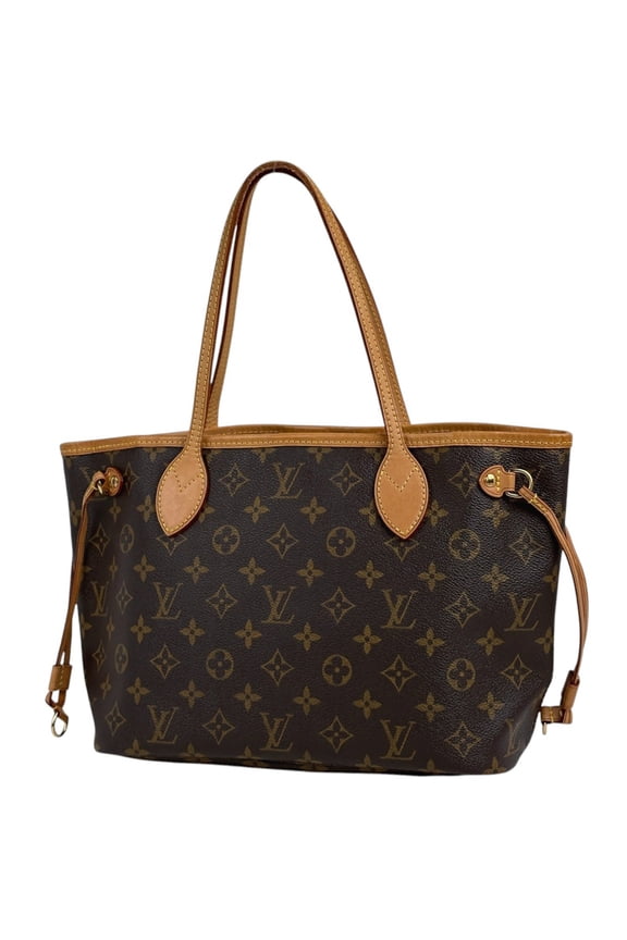 Pre-Owned Louis Vuitton Neverfull PM Handbag Shopping Tote Bag Monogram Brown M40155 Women's