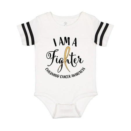 

Inktastic I am a Fighter- Childhood Cancer Awareness Gift Baby Boy or Baby Girl Bodysuit