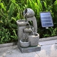 thumbnail image 2 of Fontaine d'Eau en Résine Solaire pour Jardin Extérieur Gris_Perfect Gift, 2 of 5